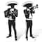Beistle; Beistle 5.5ft. Black & White Mariachi Silhouette Stand-Ups Set; Category:Party Decorations; Image:2